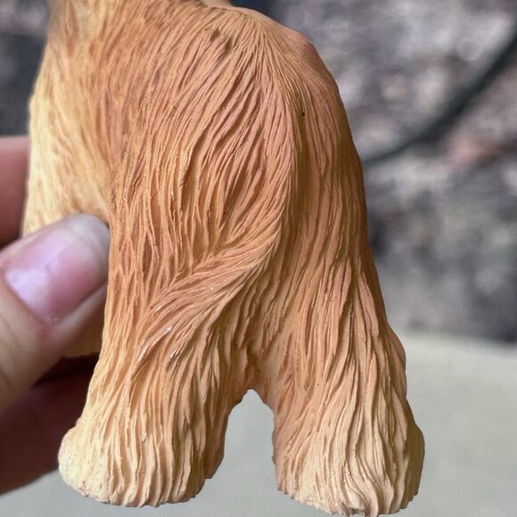 small afghan hound figurine Vtg Tan 1992 Ceramic 3" - Picture 7 of 7